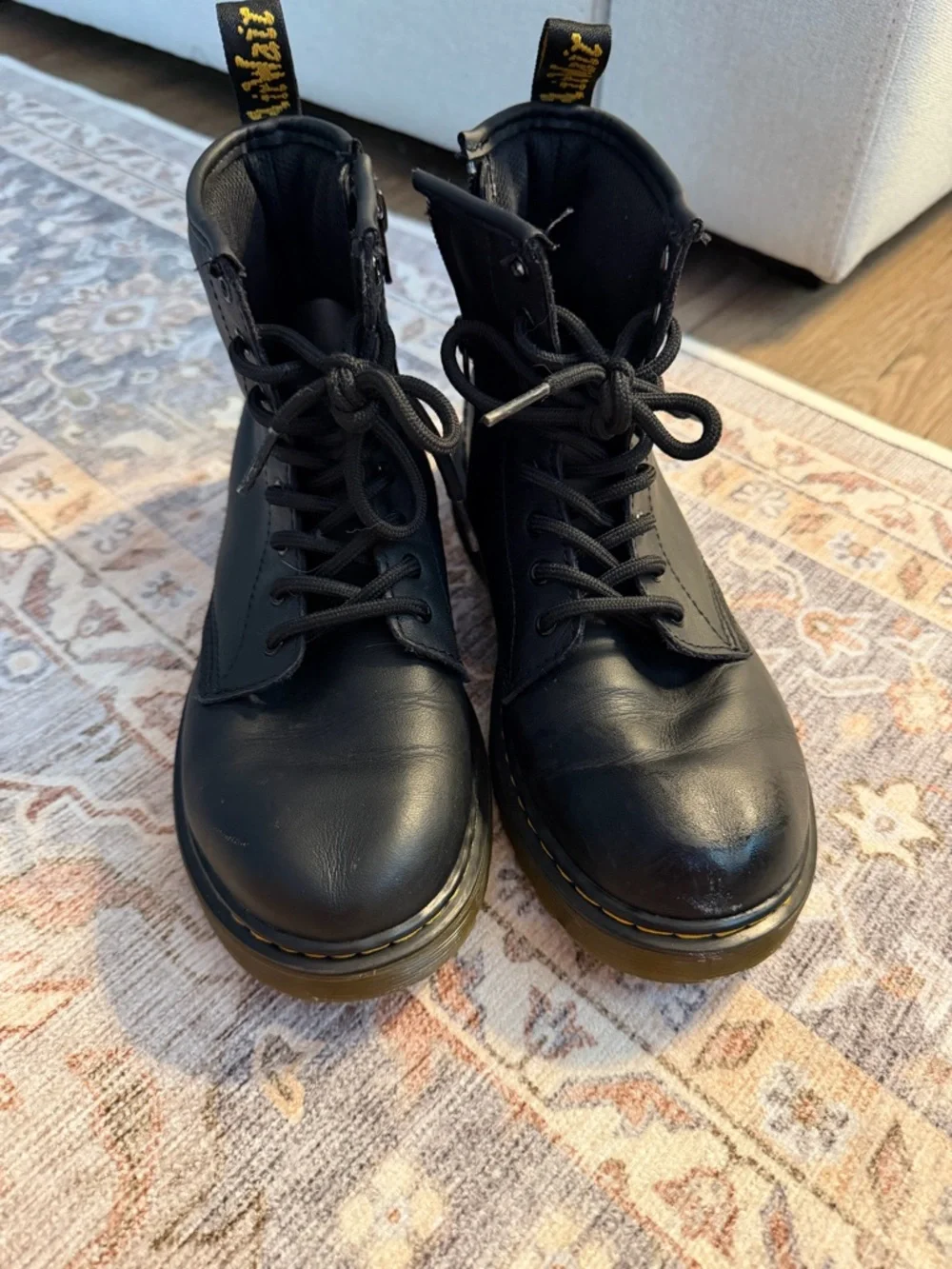 Dr Martens Juniors Black Boots Size 4M